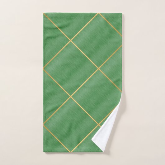 GROENE BRUSHED TEXTURE GOLD DESIGN BATH TOWEL SET BAD HANDDOEK (Handdoek)