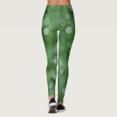 Groene bubbels op groene kunst Leggings (Achterkant)