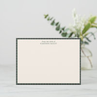 Groene Buffalo Check Persoonlijk Briefpapier