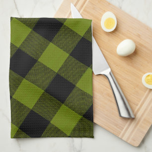 Groene Buffalo Check Tuin Theedoek