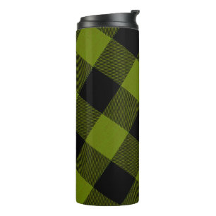 Groene Buffalo Check Tuin Thermosbeker