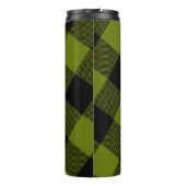 Groene Buffalo Check Tuin Thermosbeker (Achterkant)