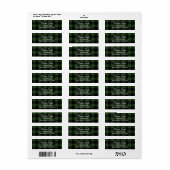 Groene buffalo plaid retouradres labels (Full Sheet)