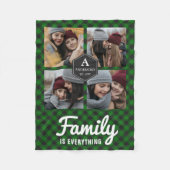 Groene Buffalo Pset Lumberjack Photo Collage Fleece Deken (Voorkant)