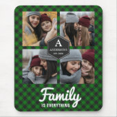 Groene Buffalo Pset Lumberjack Photo Collage Muismat (Voorkant)