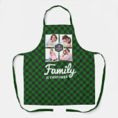 Groene Buffalo Pset Lumberjack Photo Collage Schort (Voorkant)