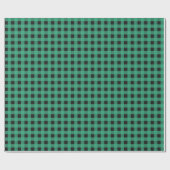 Groene Buffel geruite check patroon Eenvoudig rust Cadeaupapier (Vlak)