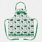 Groene Buffel Plaid Longhorn Patroon Schort (Voorkant)