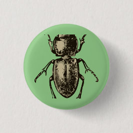 Groene bug 2-inch ronde knop button 3,2 cm