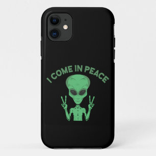 Groene buitenaardse buitenaardse ufo iPhone 11 hoesje