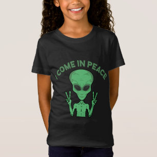 Groene buitenaardse buitenaardse ufo t-shirt