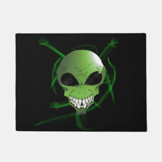 Groene buitenaardse deurmat