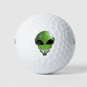 Groene buitenaardse golfballen