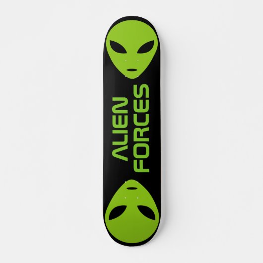 Groene buitenaardse kop logo aangepast skateboardd skateboard (Voorkant)