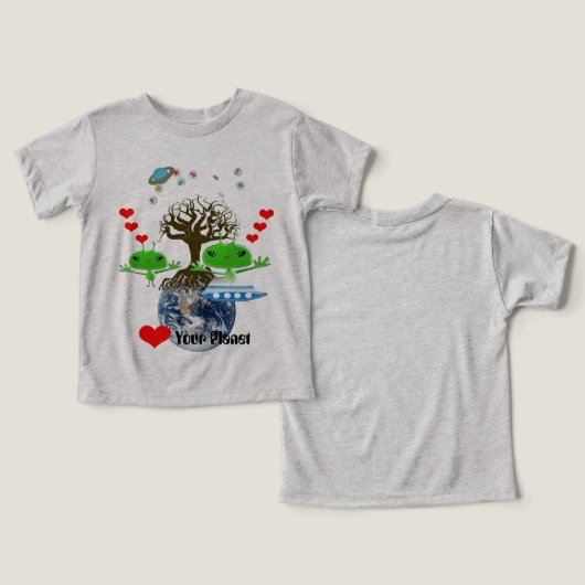 Groene buitenruimtetuigen met ruimtevaartuig (Ontwerp Voorkant & Achterkant)