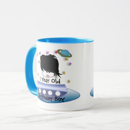 Groene buitenruimtetuigen met ruimtevaartuig mok (Voorkant links)