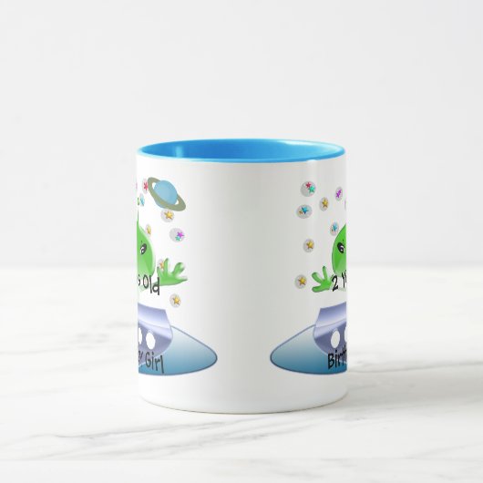 Groene buitenruimtetuigen met ruimtevaartuig mok (Midden)