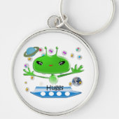 Groene buitenruimtetuigen met ruimtevaartuig sleutelhanger (Voorkant)