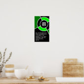 groene bulseye QR-code Poster (Keuken)