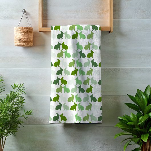 Groene Bunny Easter Bunnies Rabbit Bad Handdoek