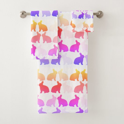 Groene Bunny Easter Bunnies Rabbit Bath Towe Bad Handdoek (Insitu)