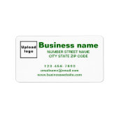 Groene Business Merk Teksten op adreslabel Etiket (Voorkant)