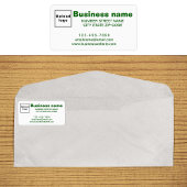 Groene Business Merk Teksten op adreslabel Etiket