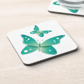 Groene Butterflies Drankjes Onderzetter (Linkerzijde)