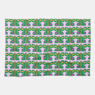 Groene Butterflies-handdoek Theedoek