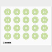 Groene Button Baby shower Favor Sticker (Vel)