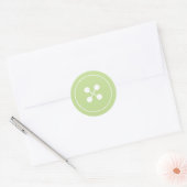 Groene Button Baby shower Favor Sticker (Envelop)