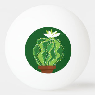 Groene cactus: natuurlijk abstract motief. pingpongballen