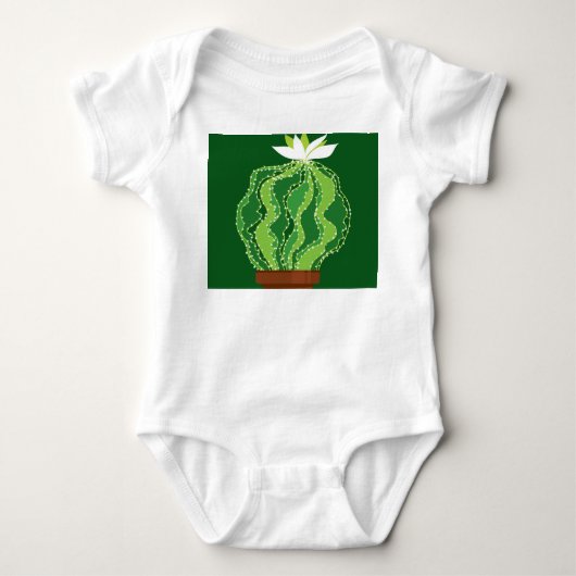 Groene cactus: natuurlijk abstract motief. romper (Voorkant)
