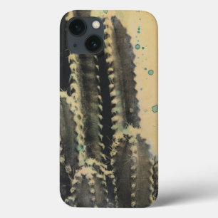 Groene Cactus op gele achtergrond iPhone 13 Hoesje