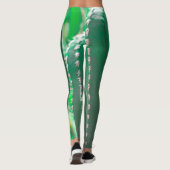 Groene cactus plant verlaat pastel leggings (Achterkant)
