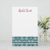 Groene Cactus Textuur Briefpapier (Staand voorkant)