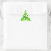 Groene Caduceus Alternatieve Geneeskunde Driehoeki Driehoek Sticker (Tas)