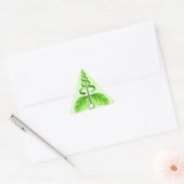 Groene Caduceus Alternatieve Geneeskunde Driehoeki Driehoek Sticker (Envelop)