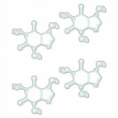 Groene Cafeïnemolecuul Sticker (Voorkant)