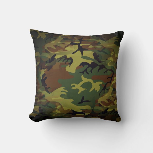 Groene Cammo Kussen (Voorkant)