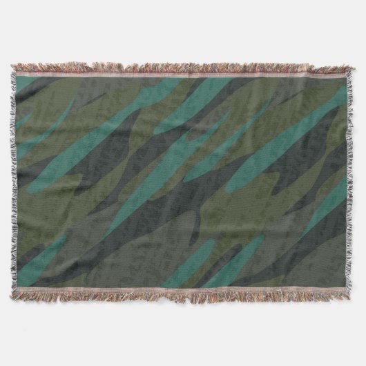 Groene Camo Abstract Deken (Voorkant)