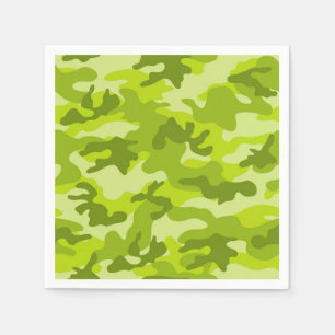 Groene Camo Avontuur Fun Kleurrijke Sport Bootcamp Servet