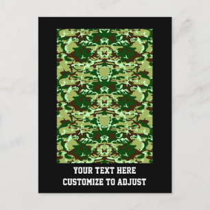 Groene camo briefkaart