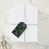 Groene Camo Cadeaulabel (Met Touw)
