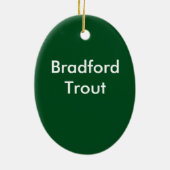 Groene Camo, Camouflage Deer gepersonaliseerd Keramisch Ornament (Achterkant)