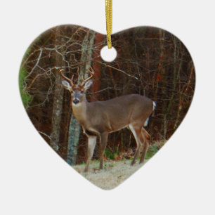 Groene Camo, Camouflage Deer gepersonaliseerd Keramisch Ornament