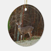 Groene Camo, Camouflage Deer gepersonaliseerd Keramisch Ornament (Links)