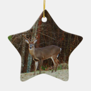 Groene Camo, Camouflage Deer gepersonaliseerd Keramisch Ornament