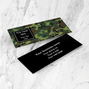Groene Camo, Camouflage, Militair, Leger Mini Visitekaartje