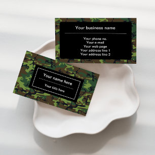 Groene Camo, Camouflage, Militair, Leger Visitekaartje